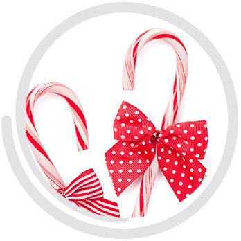 Božićne candy cane lizalice